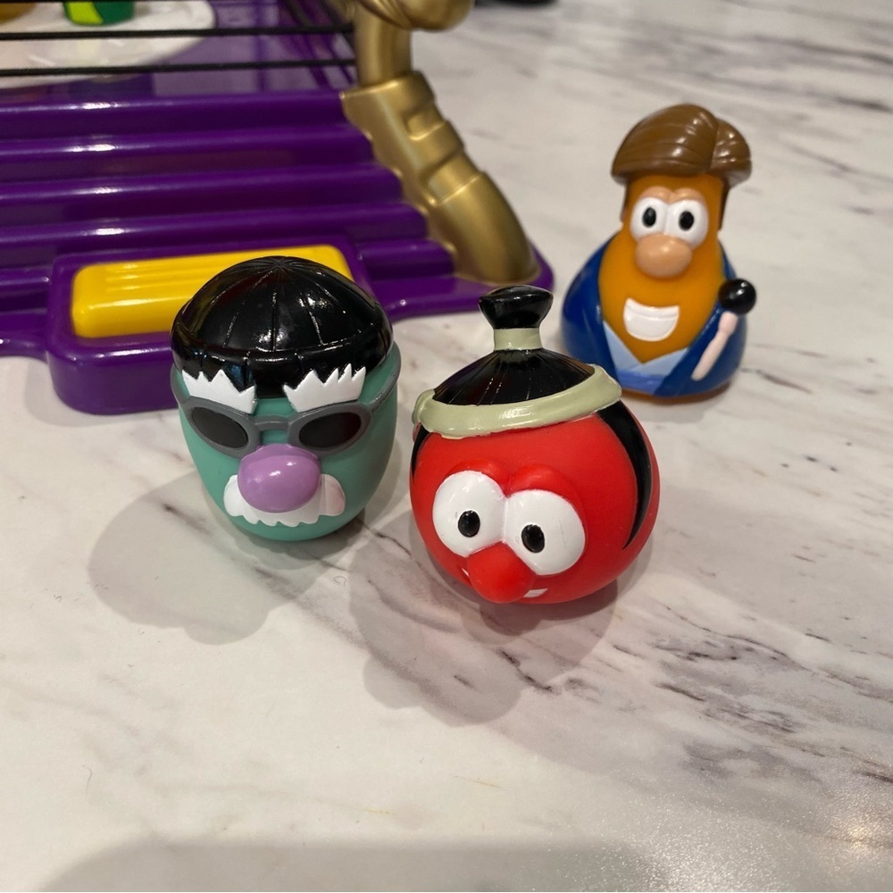 Vintage Veggie Tales Sumo Of The Opera play set worn figurines - Picture 2 of 12